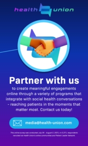 People shaking hands above the Health Union logo paired with text on business partnerships.