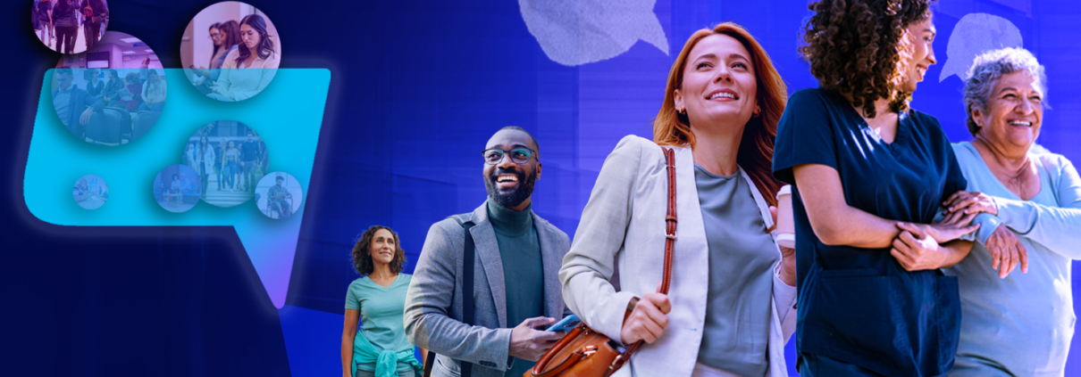 The health union bubble creates a funnel of people emerging.