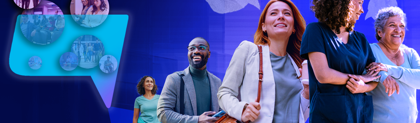 The health union bubble creates a funnel of people emerging.